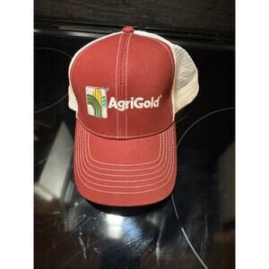 AgriGold Agriculture/Farm-Red/White Adjustable Trucker Hat/Cap
